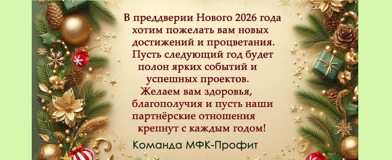 Поздравление с Новым годом МФК Профит