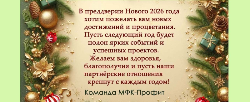 Поздравление с Новым годом МФК Профит