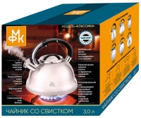 Чайник из нержавеющей стали со свистком "Классика" 3 литра МФК Профит