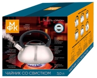 Чайник из нержавеющей стали со свистком "Орион" 3 литра МФК Профит