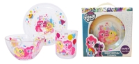 Набор "My Little Pony" 3 пр.: кружка 250 мл, салатник 13 см, тарелка 19,5 см в под. уп МФК Профит