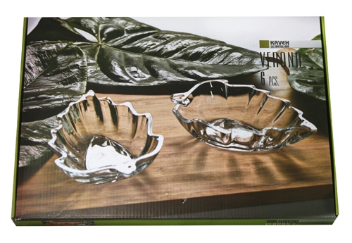 Набор 6 салатников 14 см Лист  в подарочной упаковке МФК Профит