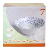 Набор салатников "ИЛЬ-ДЕ-ФРАНС (Волна)" 7 пр.: 12.5 см 6 шт., 20 см 1 шт МФК Профит