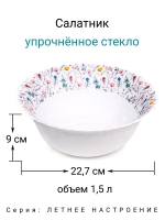 Салатник "Летнее Настроение" 22,5 см МФК Профит