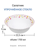 Салатник "ЭЛЬЗАС" 22,5 см (3/18) МФК Профит