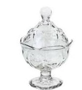 Ваза на ножке SUNSTAR 170 мл 9.5х9.5х14.5 см с крышкой, в подарочной упаковке МФК Профит