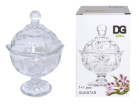 Ваза на ножке SUNSTAR 170 мл 9.5х9.5х14.5 см с крышкой, в подарочной упаковке МФК Профит